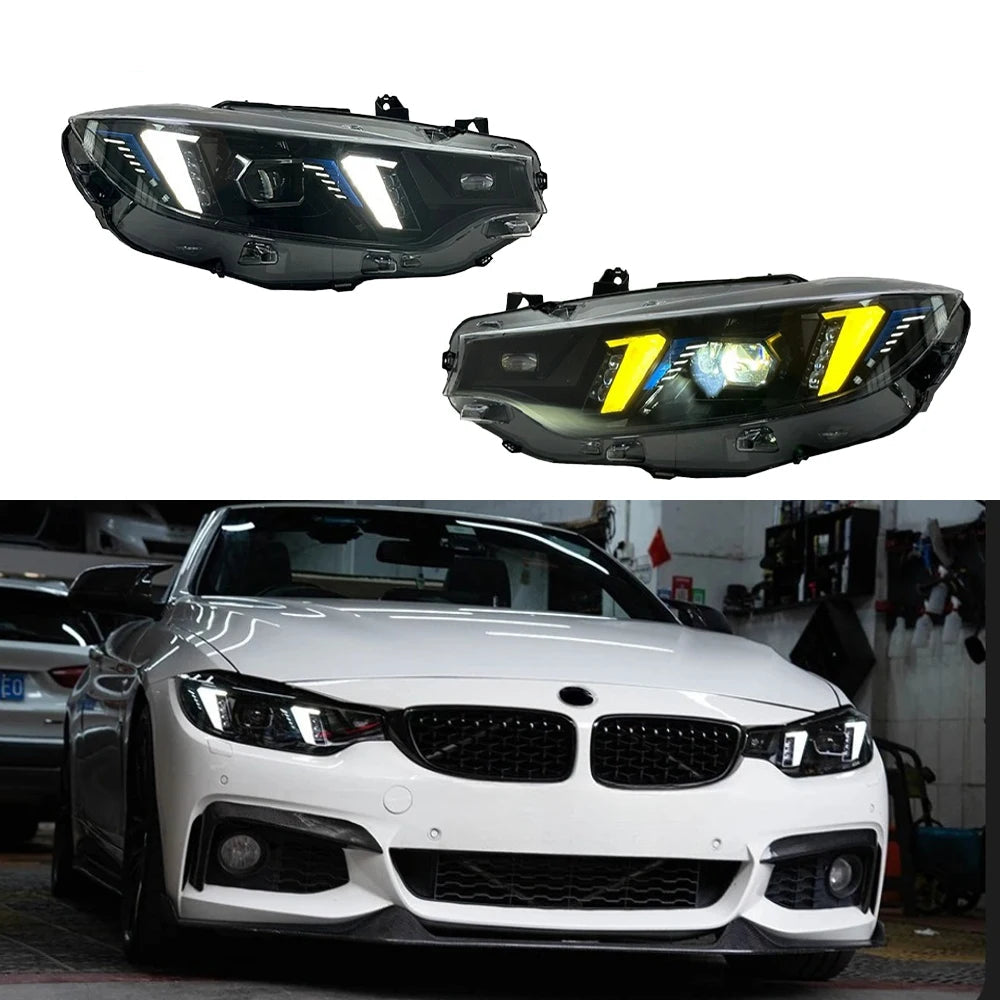 BMW F80/F82/F83/F32 Snake Eye LED Headlights Yellow/White DRL Plug & Play
